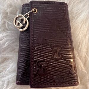 GUCCI; GG PVC Leather 6 key holder case